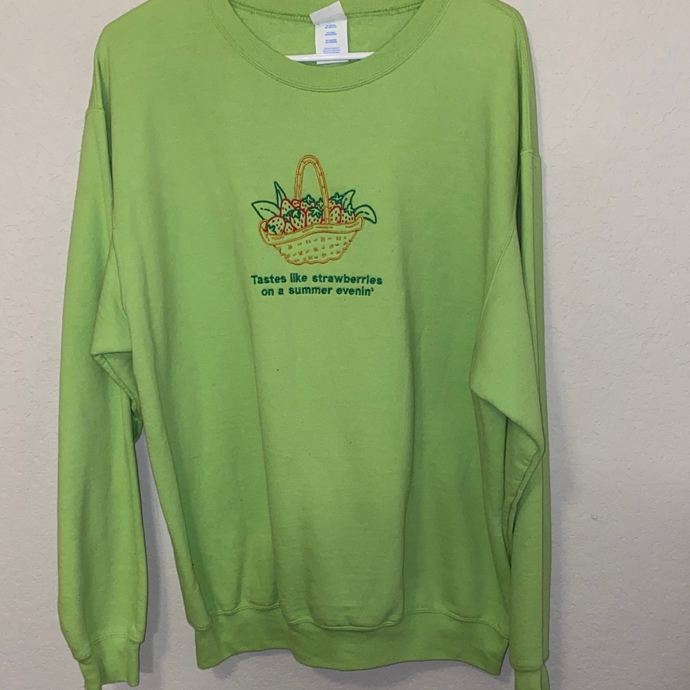 Green Graphic Womens Sweater